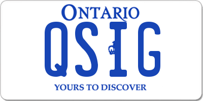 ON license plate QSIG