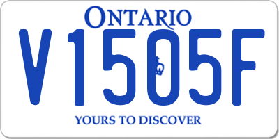 ON license plate V1505F