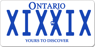 ON license plate XIXXIX