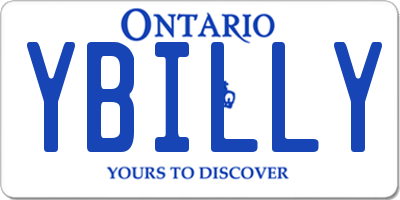 ON license plate YBILLY