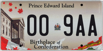 PE license plate 009AA