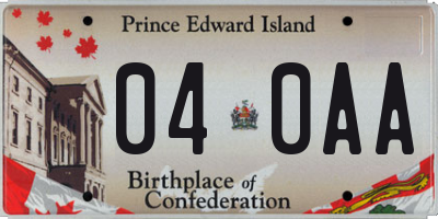 PE license plate 040AA