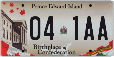 PE license plate 041AA