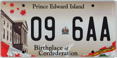 PE license plate 096AA