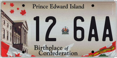 PE license plate 126AA