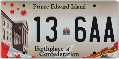 PE license plate 136AA