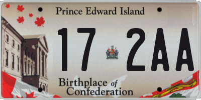 PE license plate 172AA