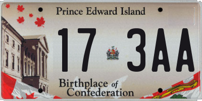PE license plate 173AA