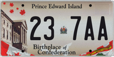 PE license plate 237AA