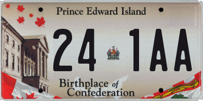 PE license plate 241AA