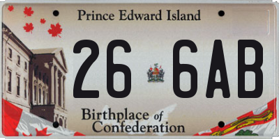 PE license plate 266AB