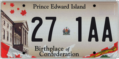 PE license plate 271AA