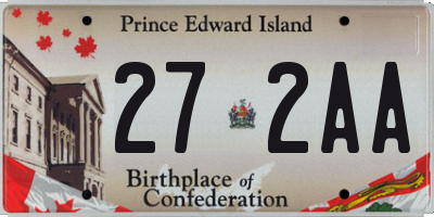 PE license plate 272AA