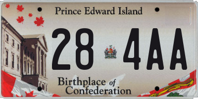 PE license plate 284AA