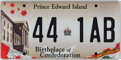 PE license plate 441AB