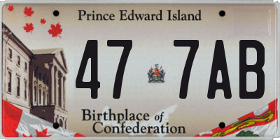 PE license plate 477AB
