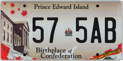 PE license plate 575AB