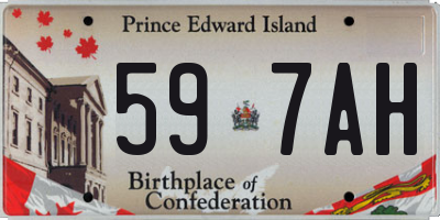 PE license plate 597AH