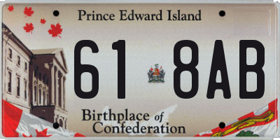 PE license plate 618AB