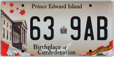PE license plate 639AB