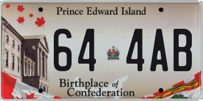 PE license plate 644AB