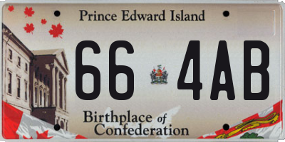 PE license plate 664AB
