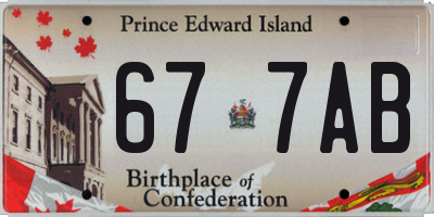 PE license plate 677AB
