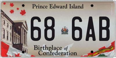 PE license plate 686AB
