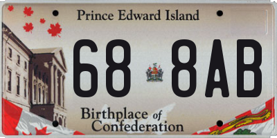 PE license plate 688AB
