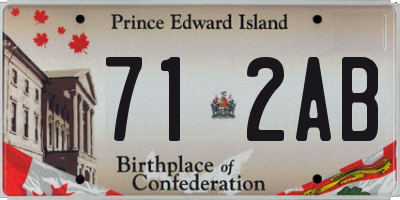 PE license plate 712AB