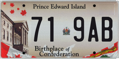 PE license plate 719AB