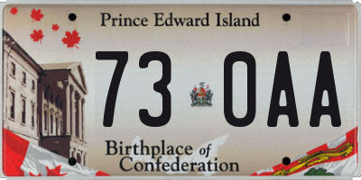 PE license plate 730AA