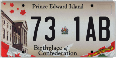 PE license plate 731AB