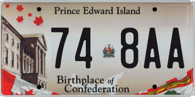 PE license plate 748AA