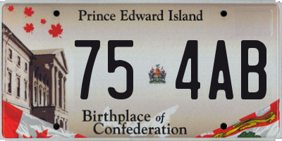 PE license plate 754AB