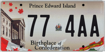 PE license plate 774AA