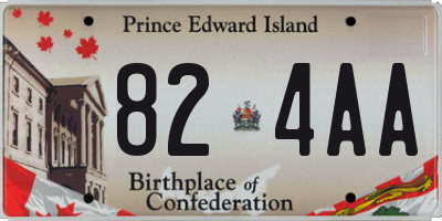PE license plate 824AA