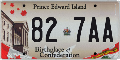 PE license plate 827AA