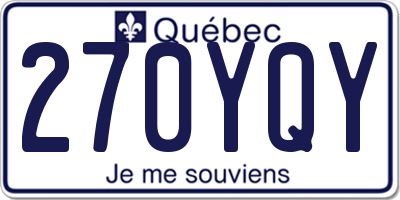 QC license plate 270YQY