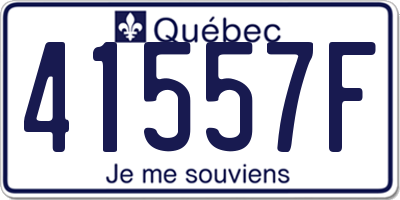 QC license plate 41557F