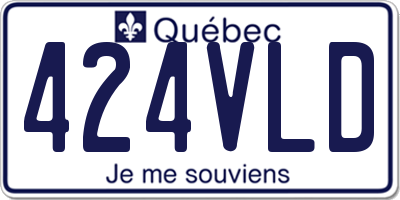 QC license plate 424VLD