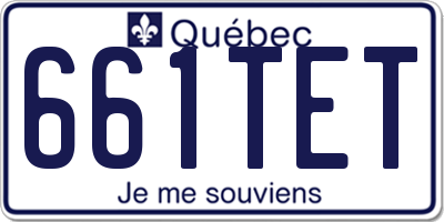 QC license plate 661TET