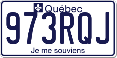QC license plate 973RQJ