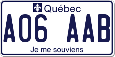 QC license plate A06AAB