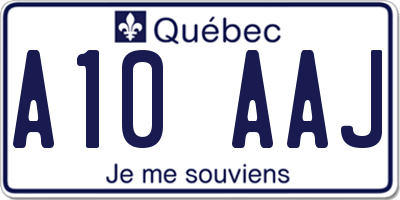 QC license plate A10AAJ