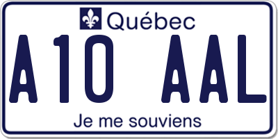 QC license plate A10AAL