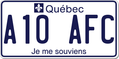 QC license plate A10AFC
