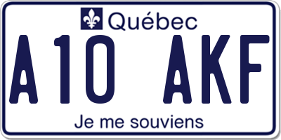 QC license plate A10AKF