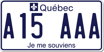 QC license plate A15AAA