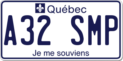QC license plate A32SMP